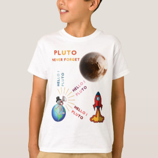 Glöm aldrig Pluto, planetära Älskare T Shirt