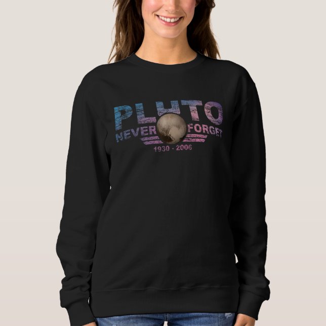 Glöm aldrig Pluto Retro Stil Space 13 T Shirt (Framsida)