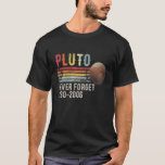 Glöm aldrig Pluto Retro Stil Space Science T Shirt<br><div class="desc">Glöm aldrig Pluto Retro Stil Space Science</div>