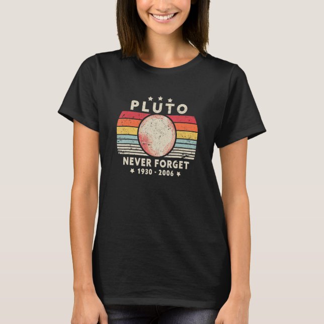 Glöm aldrig Pluto Retro stil T Shirt (Framsida)