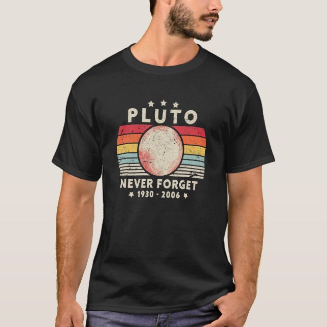 Glöm aldrig Pluto Retro stil T Shirt (Framsida)