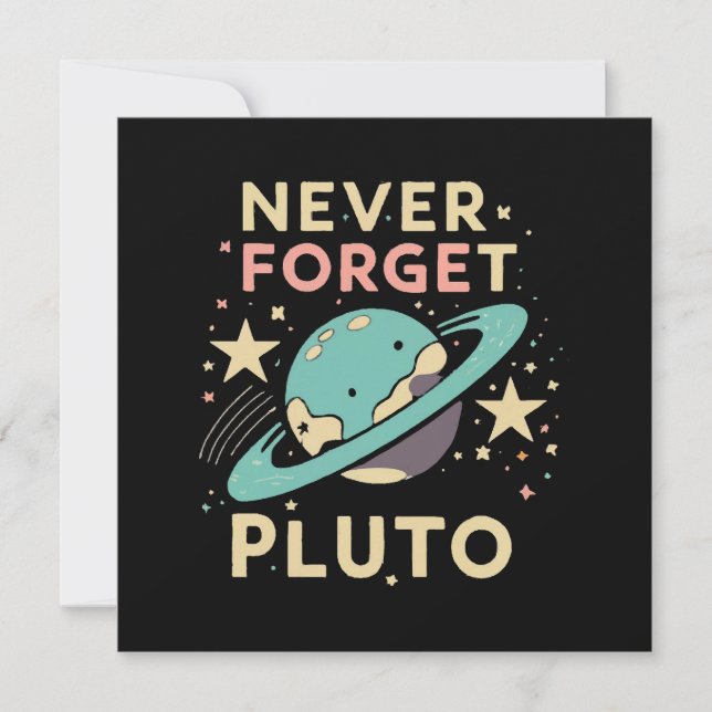 Glöm aldrig Pluto rymdvetenskap (Framsida)