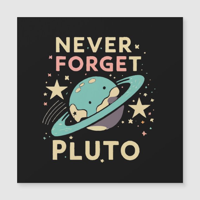 Glöm aldrig Pluto rymdvetenskap (Framsida)