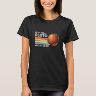 Glöm aldrig Pluto Shirt. Retro Stil snålt utrymm T Shirt