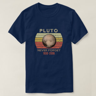 Glöm aldrig Pluto Shirt. Retro Stil snålt utrymm T Shirt