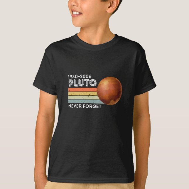 Glöm aldrig Pluto Shirt. Retro Stil snålt utrymme T Shirt (Framsida)