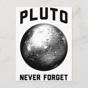 Glöm aldrig Pluto Vykort