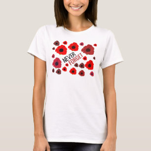 Glöm aldrig, Poppy Flower T Shirt
