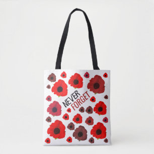 Glöm aldrig, Poppy Flower Tygkasse
