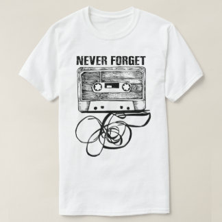 Glöm Aldrig Retro Kassettradio T Shirt