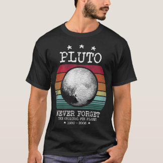 Glöm aldrig Retro Vintage Pluto T Shirt