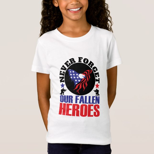 Glöm aldrig våra Fallen Heroes T Shirt (Framsida)