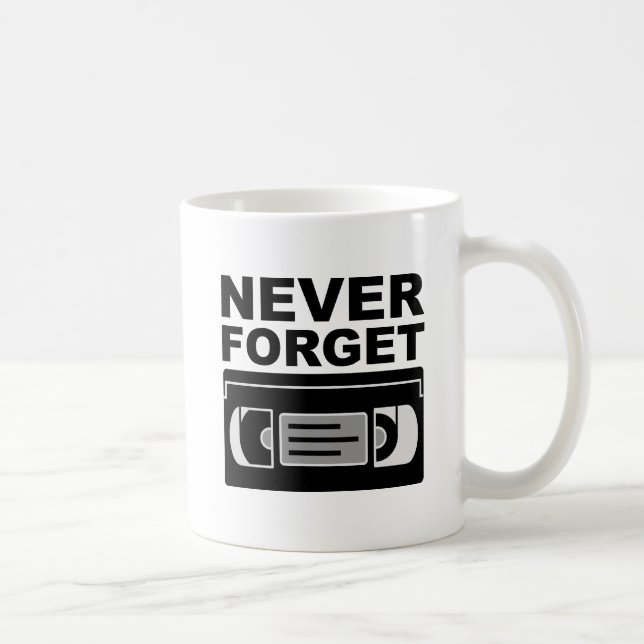 Glöm aldrig VHS Funny Mug Kaffemugg (Höger)
