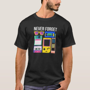 Glöm aldrig Vintage-diskettenhet Video Tape Music T Shirt