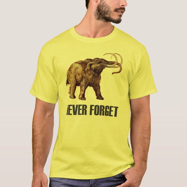 Glöm aldrig Wooly Mammoth T-Shirt (Framsida)