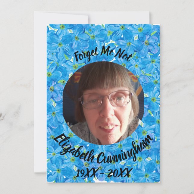 Glöm att jag inte har ett foto-minneskort med Dikt Inbjudningar (Framsida)