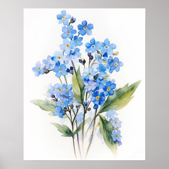Glöm att jag inte Poster Flower Art-utskrift (Framsidan)