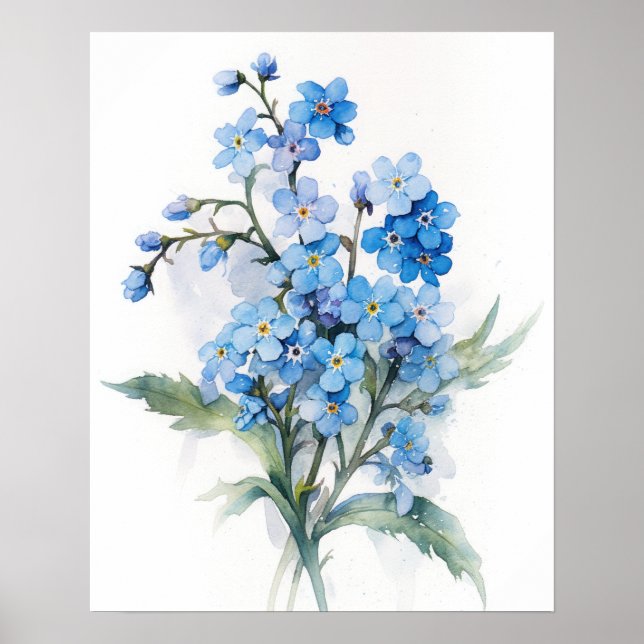 Glöm att jag inte Poster Flower Art-utskrift (Framsidan)