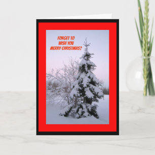 Glöm att önska dig god jul? Snö långt! Kort