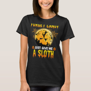 Glöm Candy bara Ge mig en slutt Witch Broom Måne T Shirt