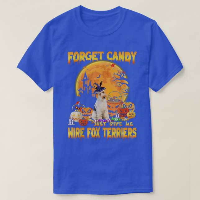 Glöm Candy Ge Me Wire Fo Terriers Pumpkin T Shirt (Design framsida)