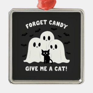 Glöm Candy Ge mig en Cat-talesman Halloween Julgransprydnad Metall