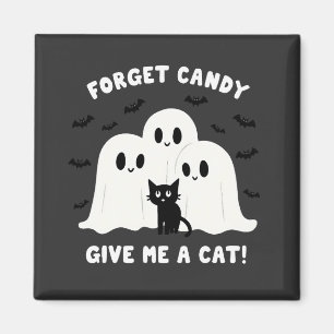 Glöm Candy Ge mig en Cat-talesman Halloween Magnet