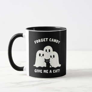 Glöm Candy Ge mig en Cat-talesman Halloween Mugg