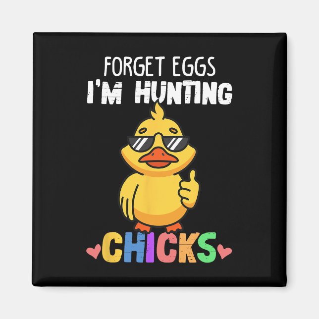 Glöm Eggs Im Jaktar Chickar Lung Påsk Boys to Magnet (Framsidan)