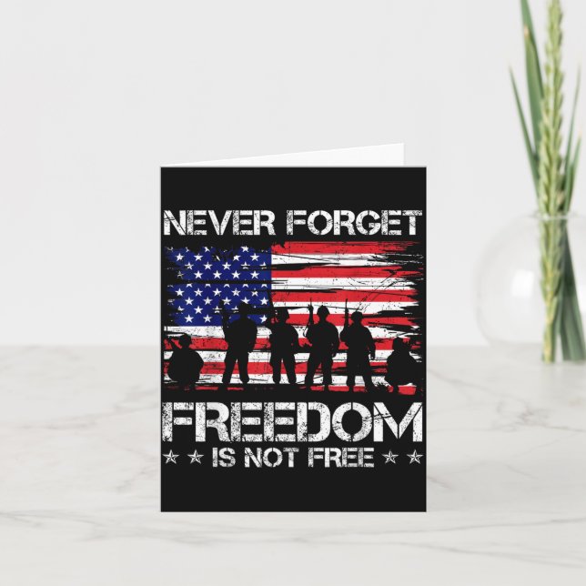 Glöm Frihet är inte minnesdagen US-veteran Kort (Framsida)