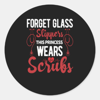 Glöm glaset tofflor som prinsessan har skript på runt klistermärke