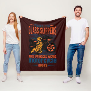 Glöm Glass Slipper Princess Motorcycle Boots Fleecefilt
