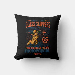 Glöm Glass Slipper Princess Motorcycle Boots Kudde