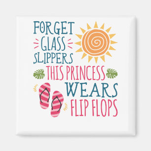 Glöm Glass Tofflor Princess Wears Flinflip flops Magnet
