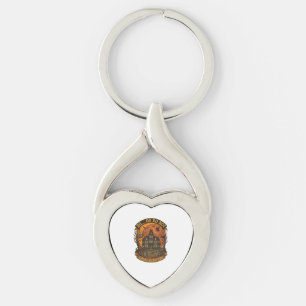 Glöm godis, ge mig bara Halloween-spöke av alpaca Twisted Heart Silverfärgad Nyckelring