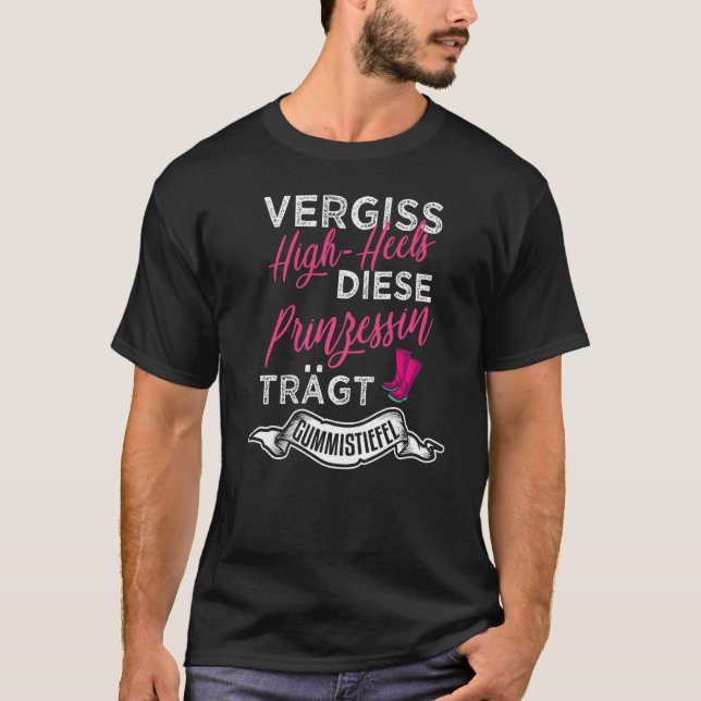 Glöm högklackar som prinsessan bär välmående t shirt (Framsida)
