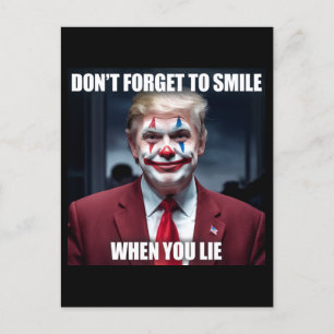 Glöm inte att åka sjömil när du Ljuger "Clown Trum Vykort