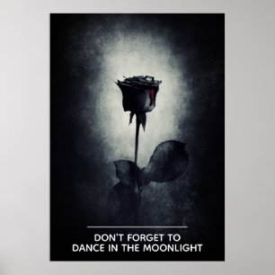 Glöm inte att dansa i månskensvarten steg poster
