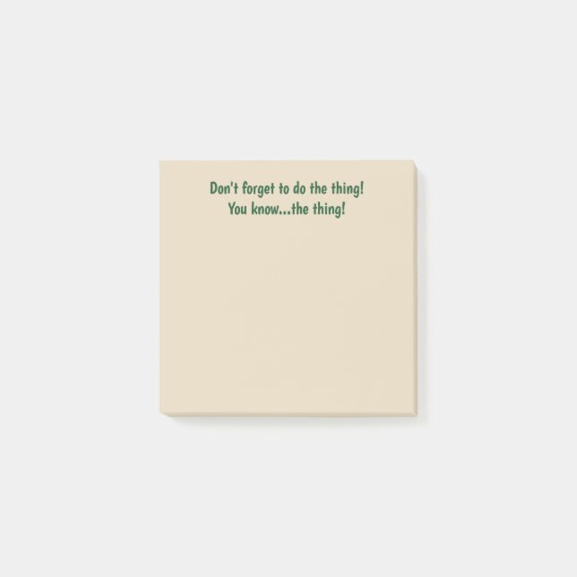 Glöm inte att den klibbiga saken noterar post-it block (Framsida)