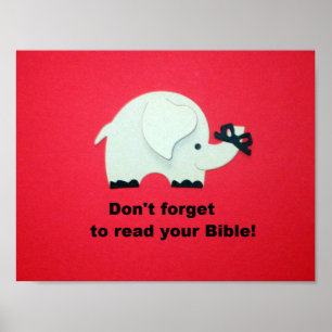 Glöm inte att läsa bibeln! poster