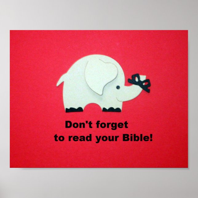 Glöm inte att läsa bibeln! poster (Framsidan)