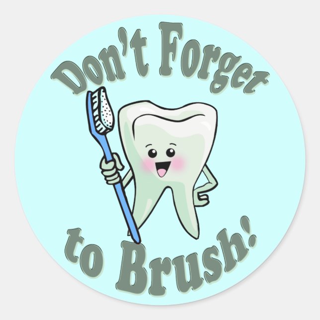 Glöm inte att penselera runt klistermärke (Framsida)