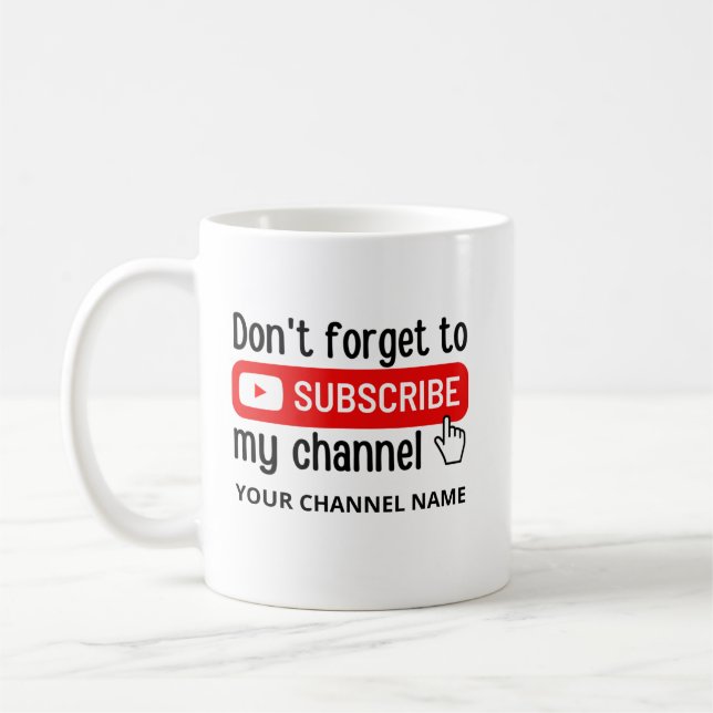 Glöm inte att prenumerera på Personligen Min kanal Kaffemugg (Vänster)