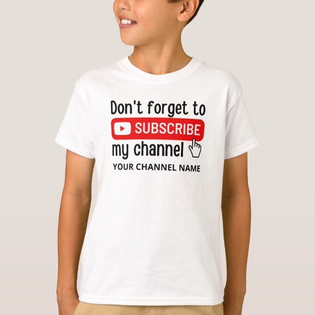 Glöm inte att prenumerera på Personligen Min kanal T Shirt (Framsida)