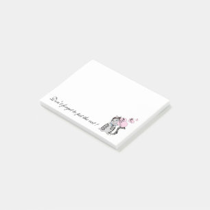 Glöm inte att sätta dit katten för det. post-it block