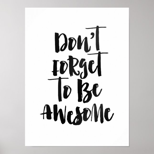 Glöm inte att vara fantastisk poster (Framsidan)