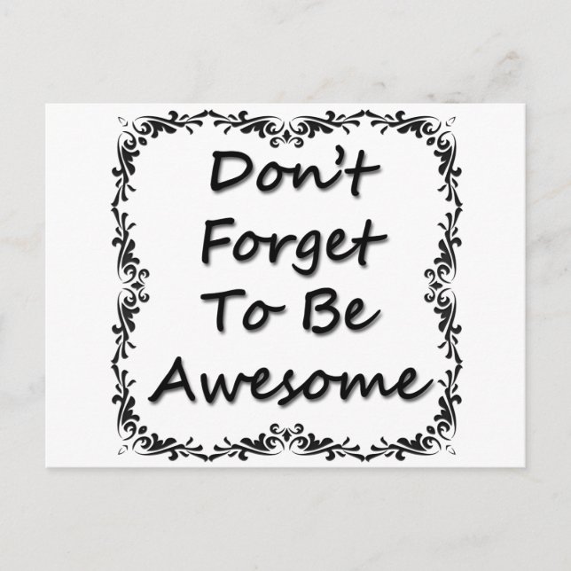 Glöm inte att vara Fantastisk Vykort (Framsida)