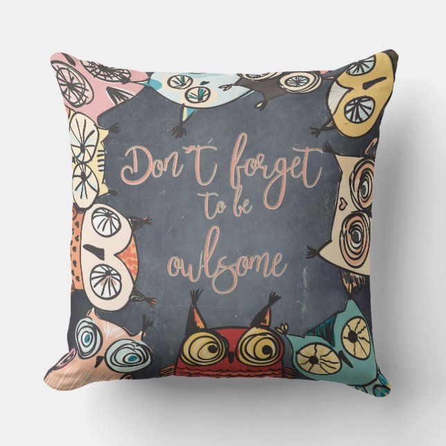 Glöm inte att vara glad kudde (Framsida)