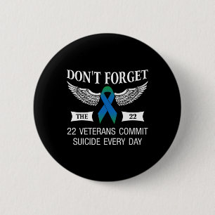 Glöm inte de 22 veteranernas PTSD Suicide Awarenes Knapp
