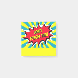 Glöm inte den här tecknaden stil post-it block